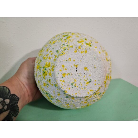 Speckled Green & Yellow 5.5" Ceramic Planter - Picture 6 of 7